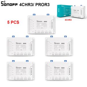 Kontrol 1/5 PCS ITEAD Sonoff 4CHR3/ PROR3 WiFi Akıllı Anahtar Modülü WiFi Akıllı Anahtar 433 MHz RF Uzaktan Kumanda Anahtarı WiFi 4 Çete Anahtarı