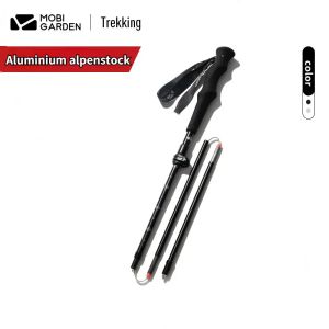 Инструменты Mobi Garden Outdoor Периптя 220G Три алюминиевого сплава Alpenstocks Выдвижные переносные складные склад