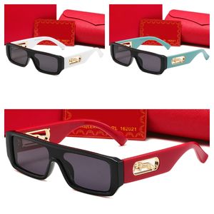 occhiali da sole rettangolari Designer Designer Donne sfumature Rosse Simbolo nero Edilivano per occhiali Fashi