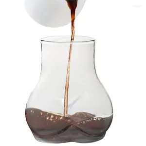 Бутылки для хранения 450 мл милая бушированная стеклянная чашка прозрачная боросиликат густой для молочной воды кофейная чай подарок