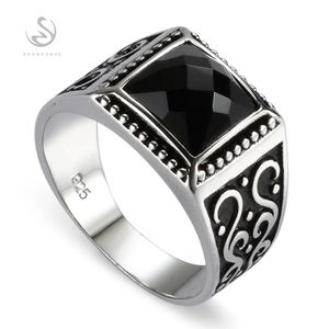 Eulonvan большие обручальные свадебные черные кольца из стерлингового серебра 925 пробы для мужчин Anel ювелирные аксессуары S3809 размер 6 7 8 9 10 11 12 13 240322