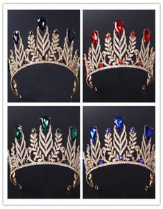 Vintage Düğün Kraliçesi Tiara Prenses Taç Gelin Kristal Rhinestone Saç Aksesuarları Takı Kafa Bandı Takı Başlığı Mor Re5600615
