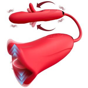 Yetişkin Ürün Vibratör Dil yalama Seks Oyuncak Kadınlar için Gspot Vajina Klitli Enayi Sözlü Oral Klitoris Stimülatör Memeapı Orgazm