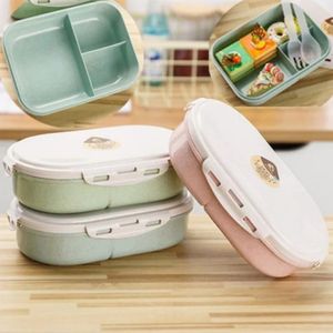 Bento lancheira Box Picnic Food Caixa de armazenamento de recipientes de frutas com colher de garfo para crianças adultos