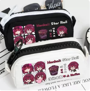 Çantalar Anime Honkai: Yıldız Demiryolu Kafka Kalem Kılıfı Oxford Tuval Depolama Çantası Kalem Kutusu Kalem Okulu Kalem Çantası 1806