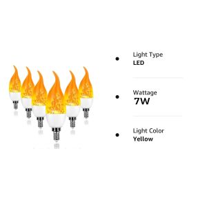 E14 LED simüle edilmiş alev ampulleri 7W 9W E27 85-265V 220V mısır lambası titreyen LED Mum Işık Dinamik Alev Efekt