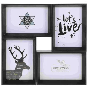 Frames Po Frame Picture Multiple Collage Display Party Ornament Decorative Wood Vintage