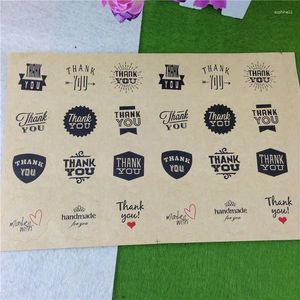 Parti Dekorasyonu 200pcs/Lot Yuvarlak Kendinden Yapışkan Kağıt Sticker House Hareketli Konuk Geri Dönüş Hediyeleri DIY Süsleme Etiket Mühür Toptan Toptan