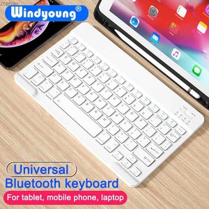 Клавиатуры Беспроводная клавиатура Bluetooth, подходящая для таблеток iPads iPhone Универсальная зарядка 7 910-дюймового Tecladol2404