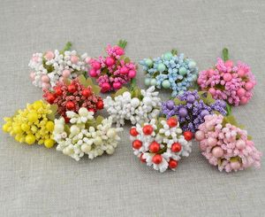 Dekoratif Çiçekler 10 PCS Yapay Köpük Çiçek Tomurcuk Diy Çelenk Malzeme Gelin Bileği Güzel Düğün Dekorasyon