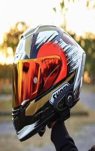 Shoei Tam Yüz X14 93 MARQUEZ MOTEGI2 Şanslı Kedi Motosiklet Kask İnsan Binicilik Araba Motokros Yarışı Motosiklet Motosikleti Helmetnotoriginalh9213303