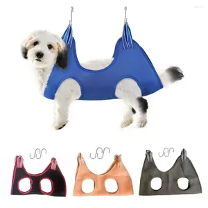 Köpek Giyim 1 Set Pet Güzellik Hammock Anti-Çizgiye Döşeme Hakkalanma Kanca Kedi Tapınma Tırnak Kesme Sabit Torba Kısıtlama Malzemeleri