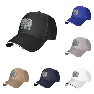 Top Caps Elephant Piksel Beyzbol Kapağı Ayarlanabilir Pamuk veya Polyester Hafif Bir Beden Kadın Vizör Şapkası Dört Seasons Casual