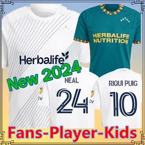 MLs 2024 2025 LA GaLAxy Soccer Jersey Kids Kit Man Major League Los Angeles 24-25 Футбольная рубашка Основной дом Белый Angeleno На выезде Зеленый BRUGMAN RIQUI PUIG JOVELJIC NEAL