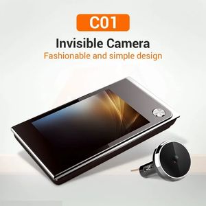 Escam C01 3.5 inç Dijital LCD 120 Derece Peephole Viewer Fotoğraf Görsel İzleme Elektronik Kedi Göz Kamera Kapı Zili Kamerası