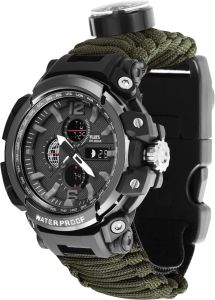 Hayatta Kalma Açık Taktik Surval Survival Saat bilekliği bilezik kamp kiti Survive Paracord Watch EDC Multitool Bilezik Su Geçirmez