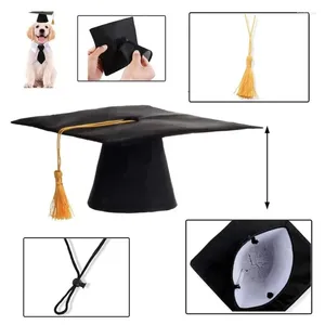 Dog Apparel Pet Graduation Hat Fastys Birthday Supply Ajusting Belt Bachelor