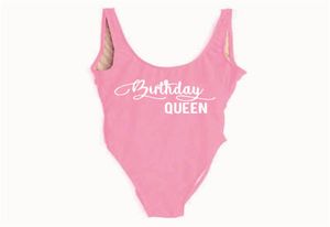 Birthday Queen Swim Suet Women Swimwear One Piece Swimsuit High Waist Plus size Sexy Swimwear Bareding Sump Fashion Drop Ship8290876