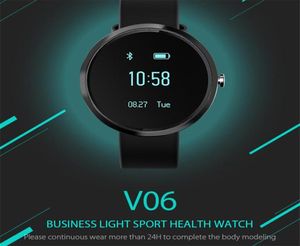 V06S Смарт-часы Монитор артериального давления, сердечного ритма и подсчета шагов Фитнес-браслет Трекер Смарт-браслет Часы с напоминанием для Andr5164212