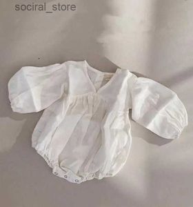 Rompers 8682 Bebek Giysileri Beyaz Romper Sonbahar 2021 Pamuk Kenevir Fener Kılı