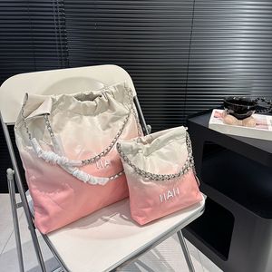 22 çöp torbası yağ balmumu deri moda kadın omuz çantası deri elmas beyaz donanım metal mektup para çekicilik matelasse zincir crossbody çanta para çantası 36 20cm
