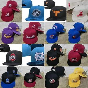 2024 Tüm Takım Karışımı Renk Hayranları NCAA USA Kolej Beyzbol Ayarlanabilir Şapkalar Toucas Gorros Erkekler Bir Boyut Vintage Düz Sport Snapback Caps Mektuplar A N Bone Chapeau