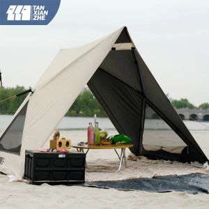Приюты Tanxianzhe Camping Легкий портативный всплывающий пляжный палатка Easy Up 23 человека Sun Shade Beach Tent Canopy с UPF 50+