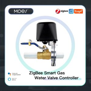 Контроль Moes Zigbee 3.0 Smart Gas Water Controller Controller Remote Control Echo Plus Voice Control, работа с Alexa Google Home