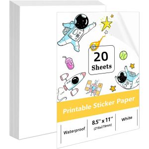 Kağıt htvront 20 sayfa parlak A4 yazdırılabilir vinil etiket kağıt kendi kendine uygun kopya kağıt mürekkep püskürtmeli lazer yazıcı diy zanaat 8.5x11inch