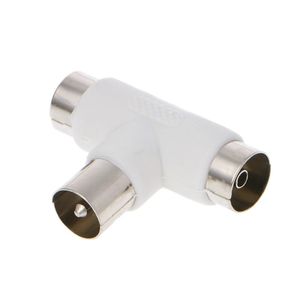 Anpwoo 2 Way TV T Splitter Aerial Coaxial Cable Male к 2 -кратным женским разъемам Adapter2 Way Coaxial Adapter2 Way Coaxial Adapter