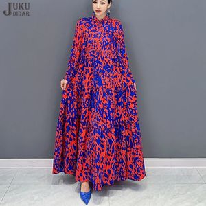 Baskı Moda Uzun Kollu Sonbahar Kore tarzı Kadın Kırmızı Elbise Gevşek Fit Sevimli Giyim Kızlar Sıradan Çöp Femme Jjxd662 240327