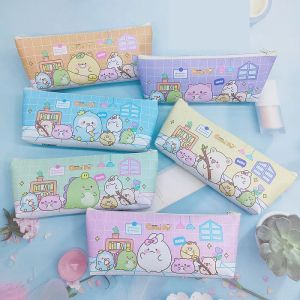 Случаи 12 шт./Лот Кавайи Sumikko Gurashi Animal Pencil Case Cuest Mite Pencil Bag Box Стандартные заводы Печковые школьные принадлежности Zakka