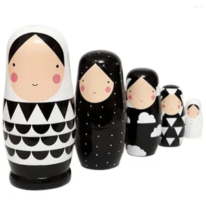 Вазы русские гнездовые куклы деревянные игрушки 5 слоев складывают фигуру для детей детей