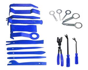 19 pçsset 12pcsset kit de reparos manuais do carro ferramenta desmontagem dvd estéreo painel guarnição remoção do painel ferramentas reparo plástico5515199