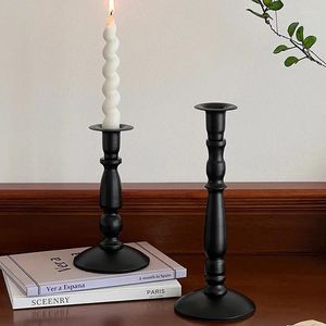 Держатели свечей 2pcs Antique Candlestick держатель современный деревенский металл для свадебного обеденного стола.