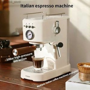Kahve Yapıcıları İtalyan Kahve Makinesi Yarı Otomatik Espresso Makinesi Ev Küçük Tutamak Kahve Makinesi Y240403