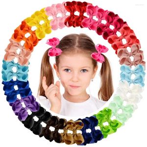 Saç Aksesuarları 40 PCS/PACK 3inch Bebek Kız Toddler Yaylar Timsah klipsli Grograin Barrettes İNFA İÇİN DEĞİŞTİRME