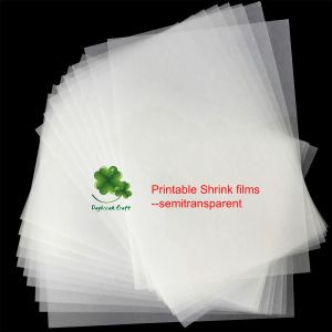 Fotoğrafçılık 20pcs Yarı Kılavuzlu Yazdırılabilir Isı Shrink Kağıt Temiz Plastik Shrink Sheets