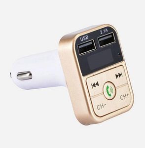 CARB2 Bluetooth Araç Kiti MP3 çalar eller ile kablosuz FM verici adaptörü 5V 21A USB Araba Şarj Cihazı B2 Destek Micro SD Card7327733