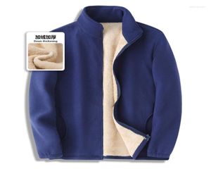 Men039s Jackets 2022 Зимняя флисовая куртка Men Streetwear Block Solid Color Inse Inside Soft Warm Varsity Fuzzy Male Cutting9211271