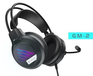 GM-2 3.5mm Kablolu Oyun Kulaklıkları 7.1 Stereo Ses RGB Kulaklık Oyuncu PC Dizüstü PS4 anahtar kulaklığı için esnek mikrofonlu