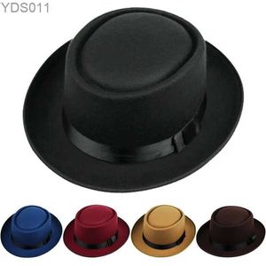 Geniş Memlu Şapkalar Kova Domuz Pastası Şapkası Denizci Kürek Fedora Trilby Sunbonnet Panama Mens Resmi YQ240403