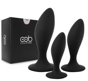 3pcs anal fişler buttplug eğitim seti silikon emme anüs seksi oyuncaklar kadınlar için erkekler erkek prostat masaj popo fiş gay bdsm toy8699095