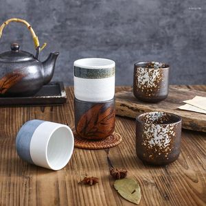 Fincan tabakları Japon Retro Seramik Çay Makinesi Kahve Potu İçme Kupası Tek Portatif Set Kung-Fu Çaydan