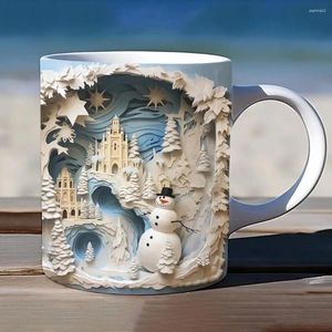 Кружки посудомоечная машина безопасная кофейная кружка профессионально напечатана уникальная 3D -книжная полка Керамическая чашка для воды с подарком для книги для книги