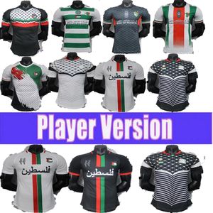 2024 2025 Filistin Yüksek Kalite ve Futbol Jersey'den Seçim Yapabileceğiniz Çoklu Yeni Modeller Uzakta Siyah Beyaz 24 25 CD Filestino Özel Adı Futbol Gömlek Ödeme Versiyonu