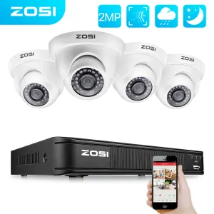 SISTEMA ZOSI 8CH 1080P TVI Video Surveillance Kit CCTV Sistema con videocamera DVR per le telecamere di sicurezza per casa