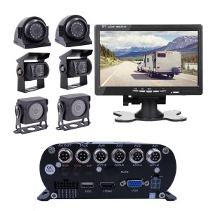 System Gravsig 8CH 1080p HDD Мобильный автомобиль автомобиль DVR Video Recorder IP68 IR -камеры Обнаружение движения для грузового фургона RV RV