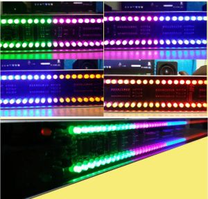 Усилитель GHXAMP 120 Индикатор светодиодов Стерео звука Аудио музыкальный спектр Электронный Vu Meter светодиодный музыкальный ритм том 5V корпус