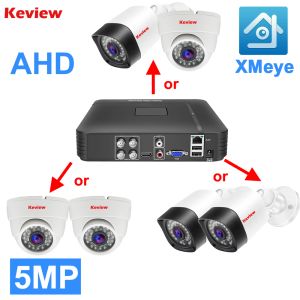 Sistema 5MP 4CH AHD DVR SISTEMA CCTV 2PCS Câmeras de segurança externa interna DIY 720p 1080p 5mp AHD CCTV DVR Kit de vigilância DVR